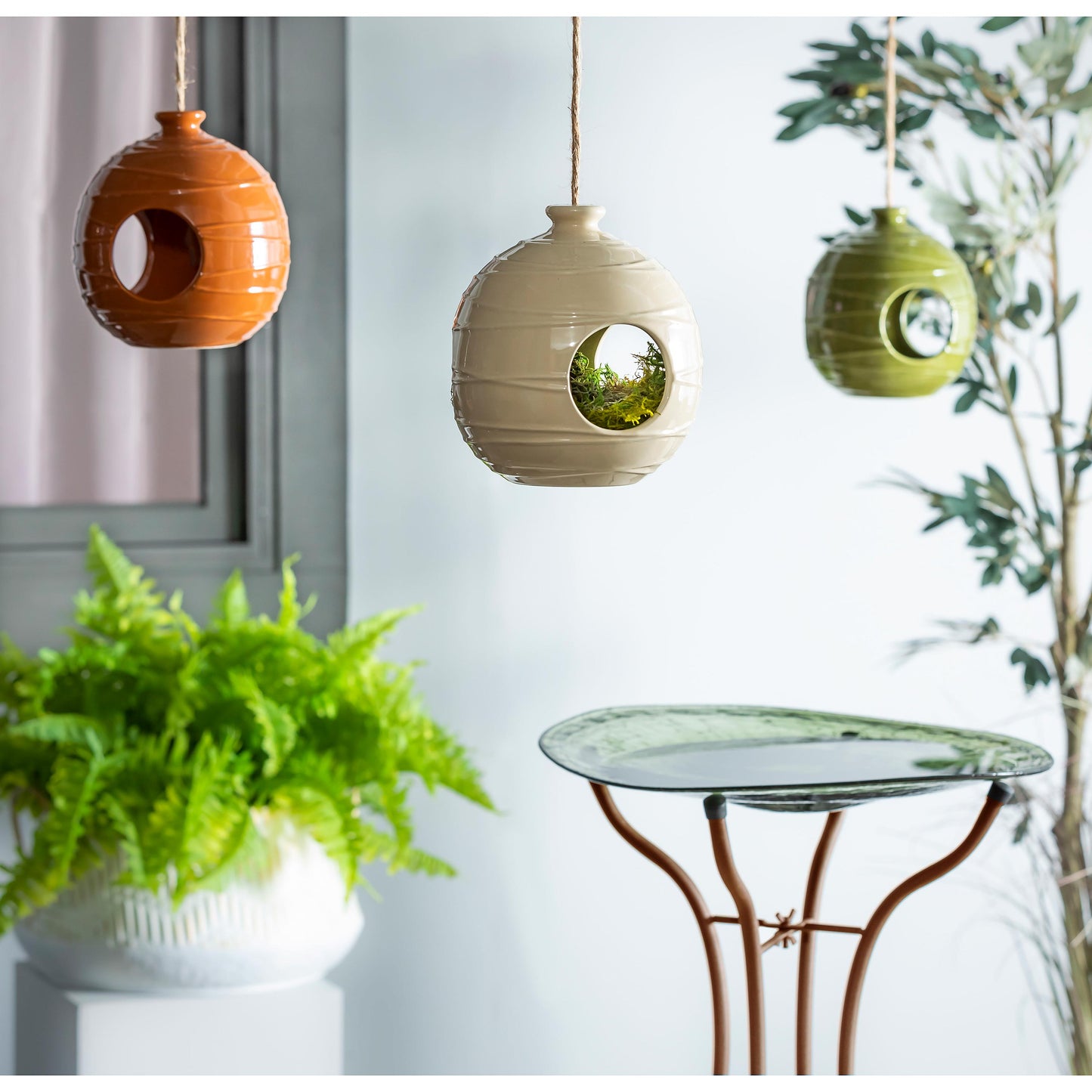 Orb Ceramic Bird Feeder