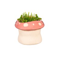 Ceramic Spotted Mushroom Planter