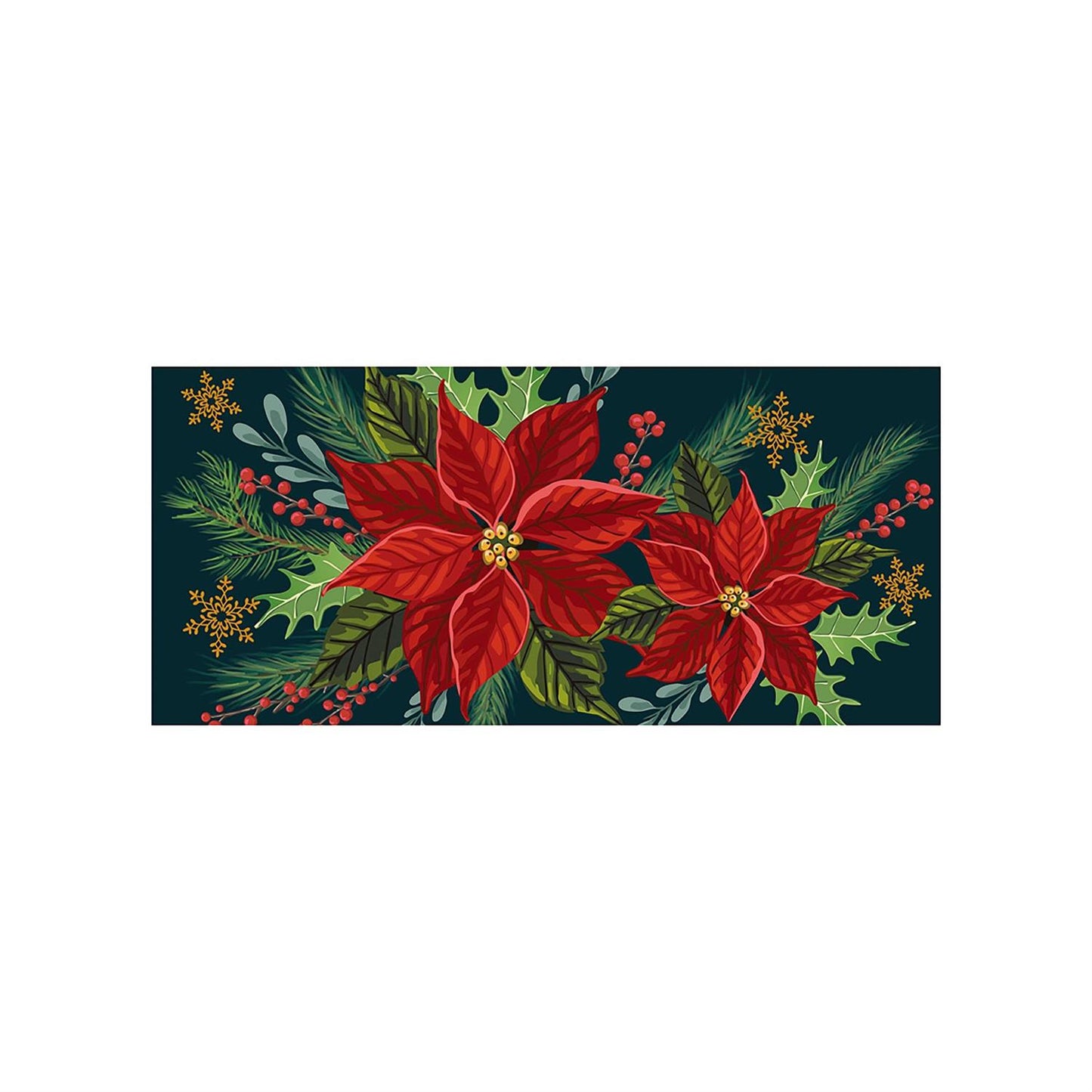 Poinsettia & Pine Switch Mat Insert