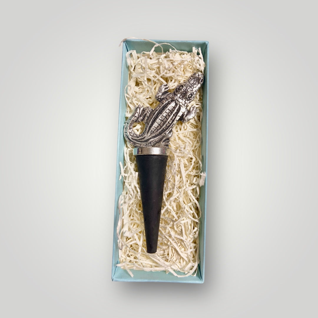 Bottle Stopper - Alligator - Pewter - ST56
