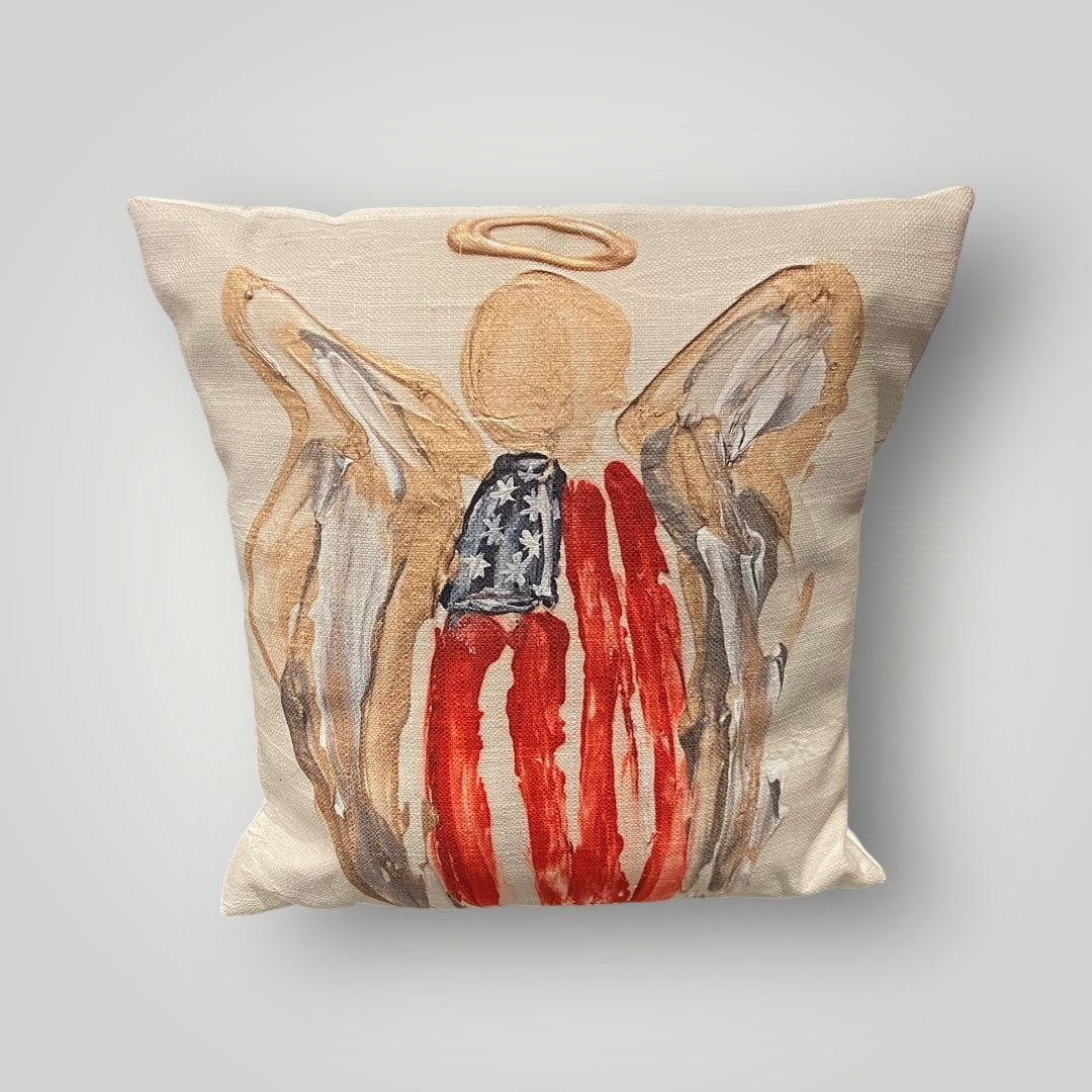 American Angel Throw Pillow