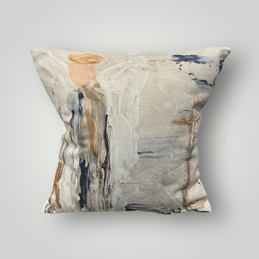 Angel with Cross Throw Pillow