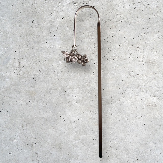 Bee & Flower Pewter Bookmark - BM-1