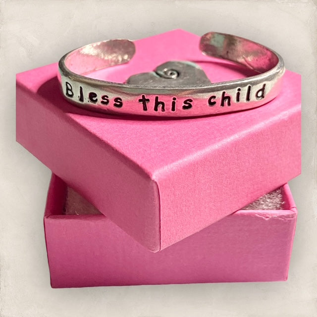 Bless This Child Cuff - Pewter