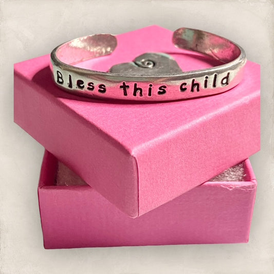 Bless This Child Cuff - Pewter