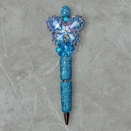 Blue Butterfly Bliss Beaded Pen