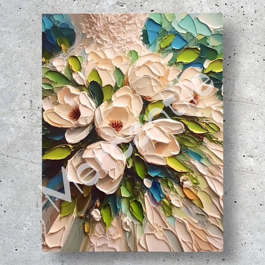 Bride & Magnolia Bouquet - Magnolia Collection #6 - Note Card