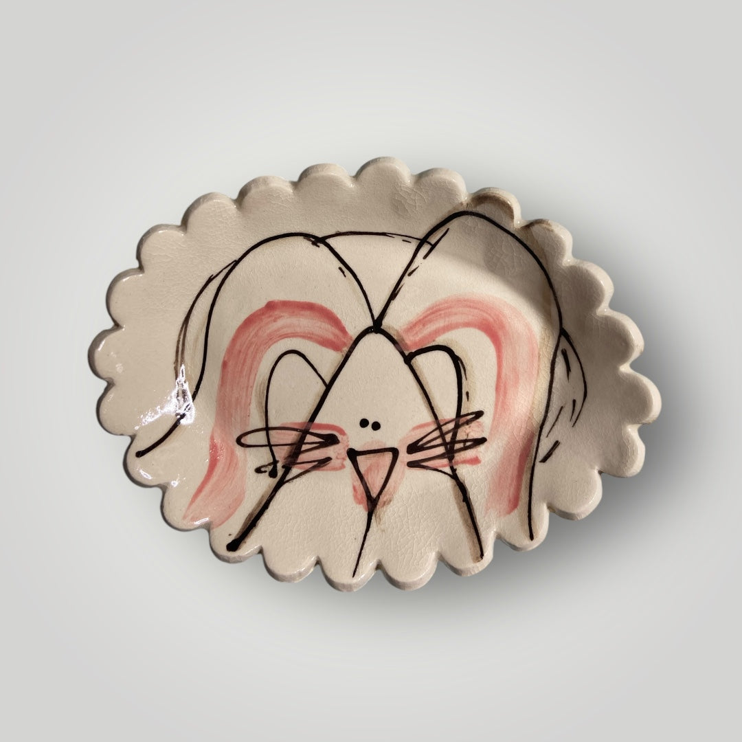 Bunny Face Soap Dish #1 - Heartfelt Traditions Pottery