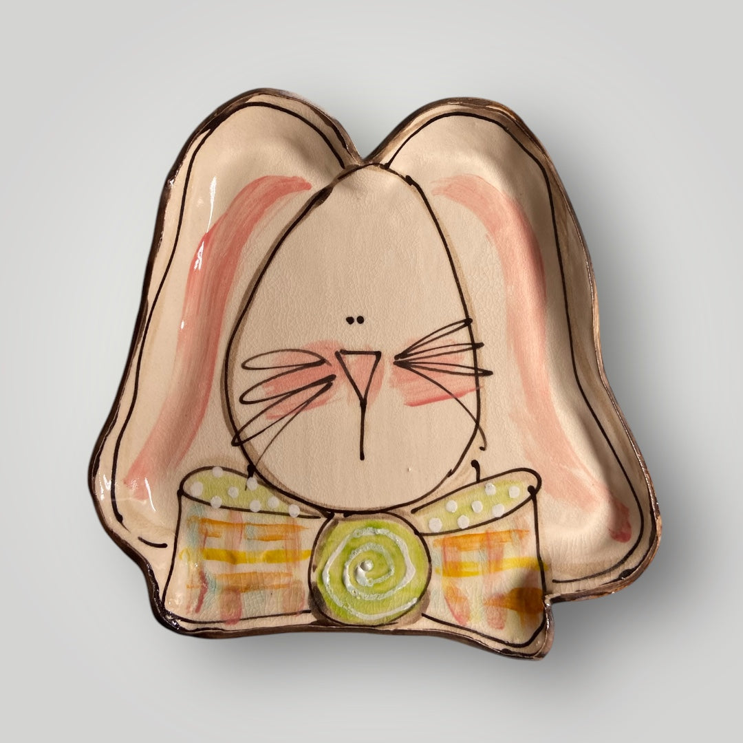 Bunny with Bowtie #2 - Heartfelt Traditions Pottery