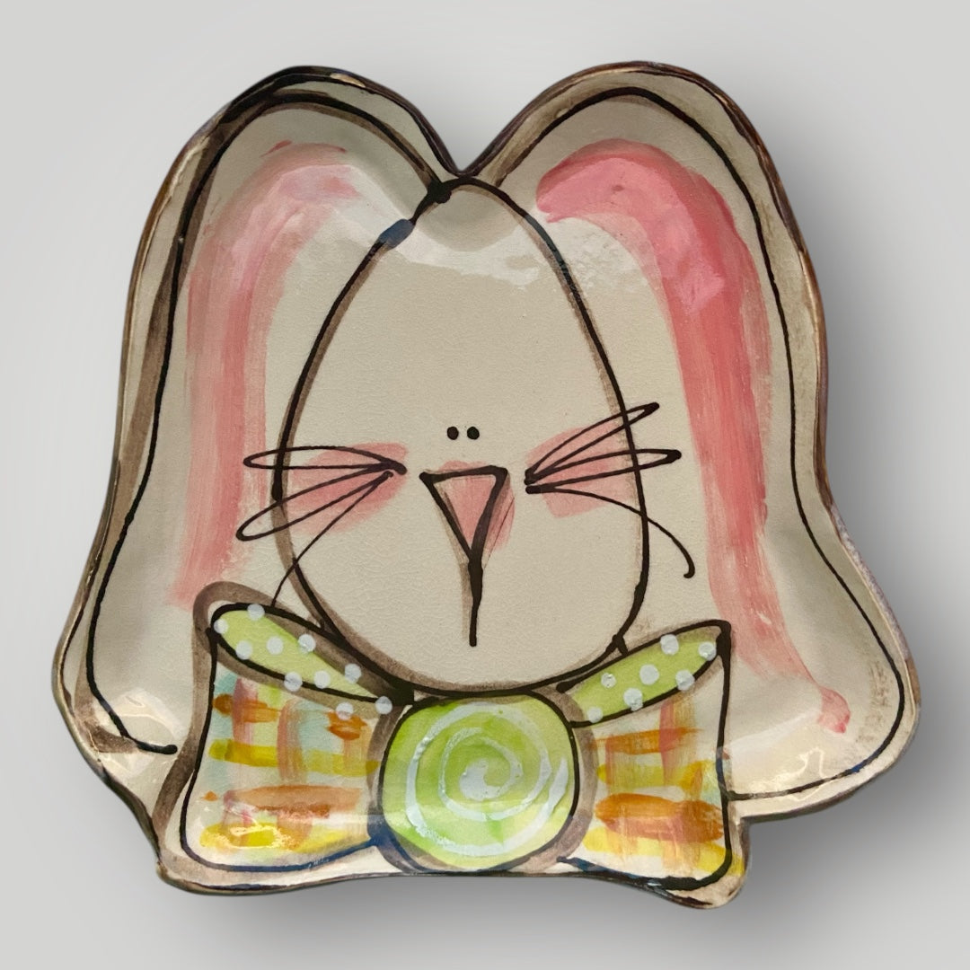 Bunny with Bowtie #3 - Heartfelt Traditions Pottery