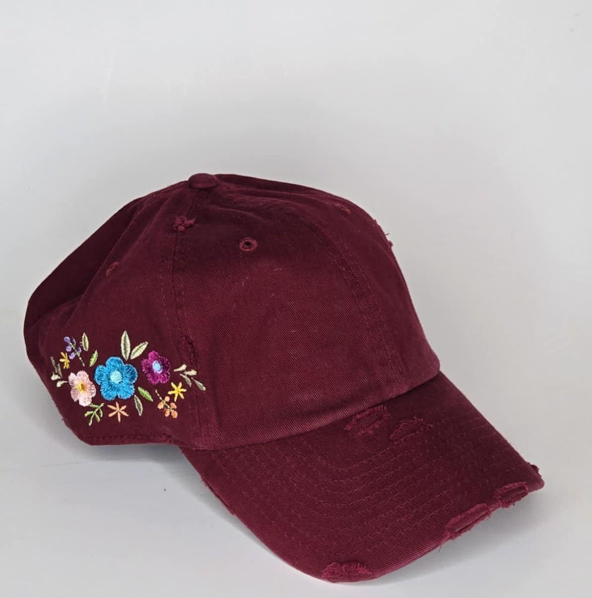 Blossom Charm- Baseball Hat Burgundy