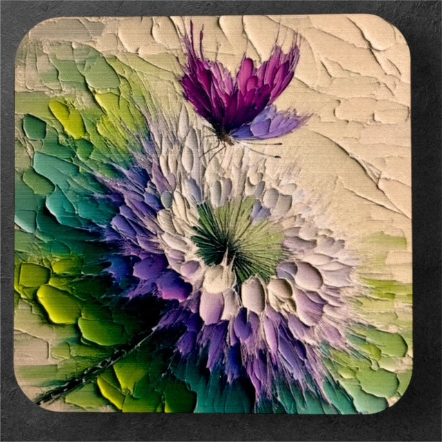 Butterfly with Dandelion #2 - Magnet