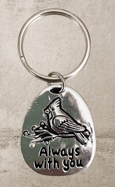 Cardinal - Always with You - Pewter Keychain - KC-565