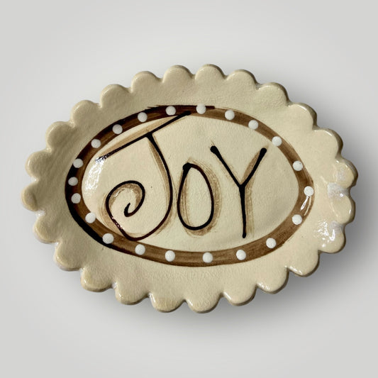Christmas Soap Dish - Joy - Heartfelt Traditions Pottery