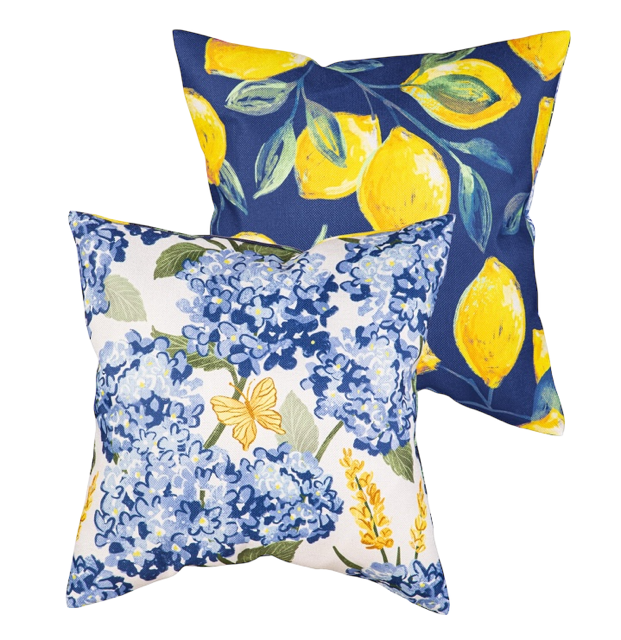 Coastal Citrus Interchangeable Pillow Cover