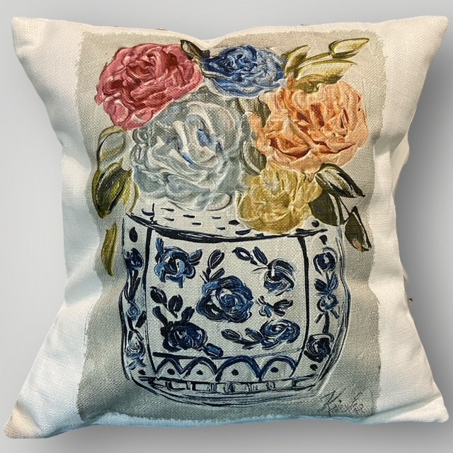 Colorful Hydrangea Throw Pillow