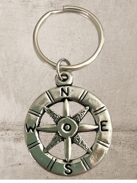 Compass - Pewter Keychain - KC-330
