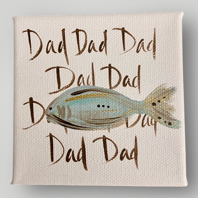 Dad - Fish - Gospel Art Canvas