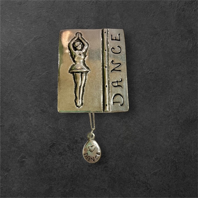 Dance Wish Box with Dance Necklace - Pewter - BXJ32