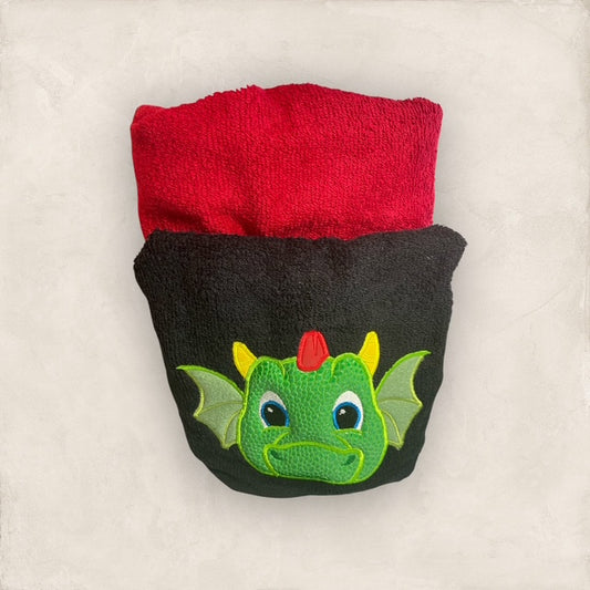 Dragon Hooded Towel - Embroidered