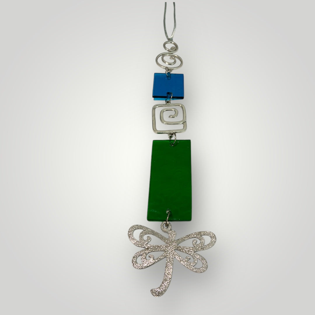 Dragonfly Sun Catcher - Green & Blue