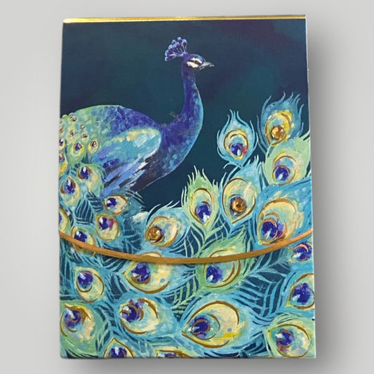 Pocket Notepad - Emerald Peacock