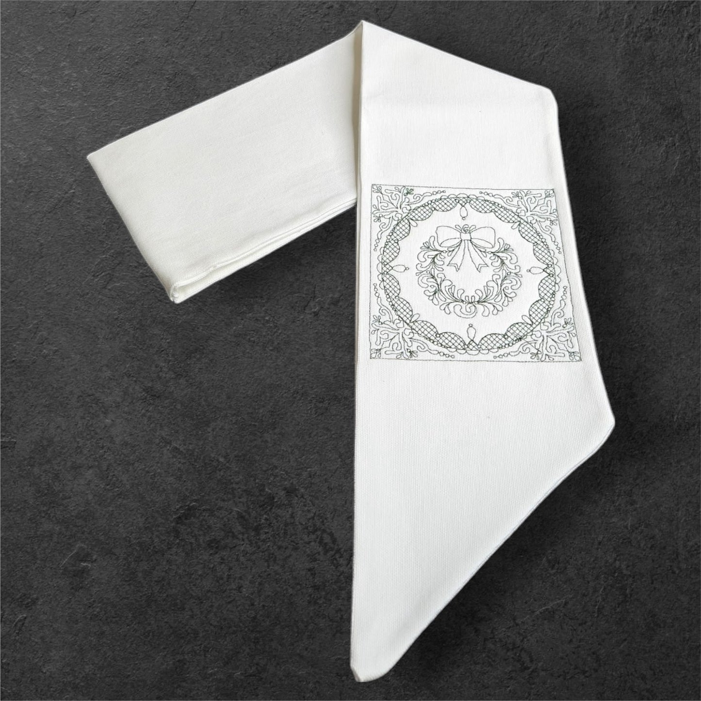Evergreen Elegance wreath sash from The Manor Collection