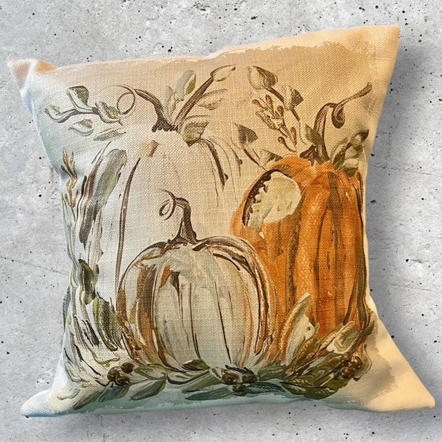 Fall Pumpkin Trio Throw Pillow