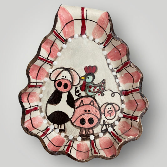 Farmhouse - Spoon Rest #1 - Heartfelt Traditions Pottery