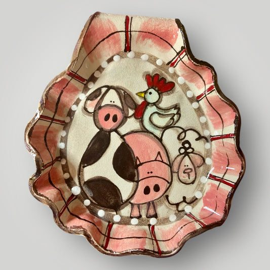 Farmhouse - Spoon Rest #3 - Heartfelt Traditions Pottery