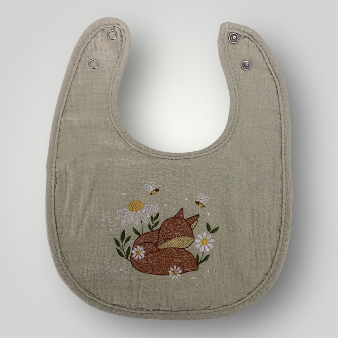 Fiona Fox Fast Asleep Boho Bib