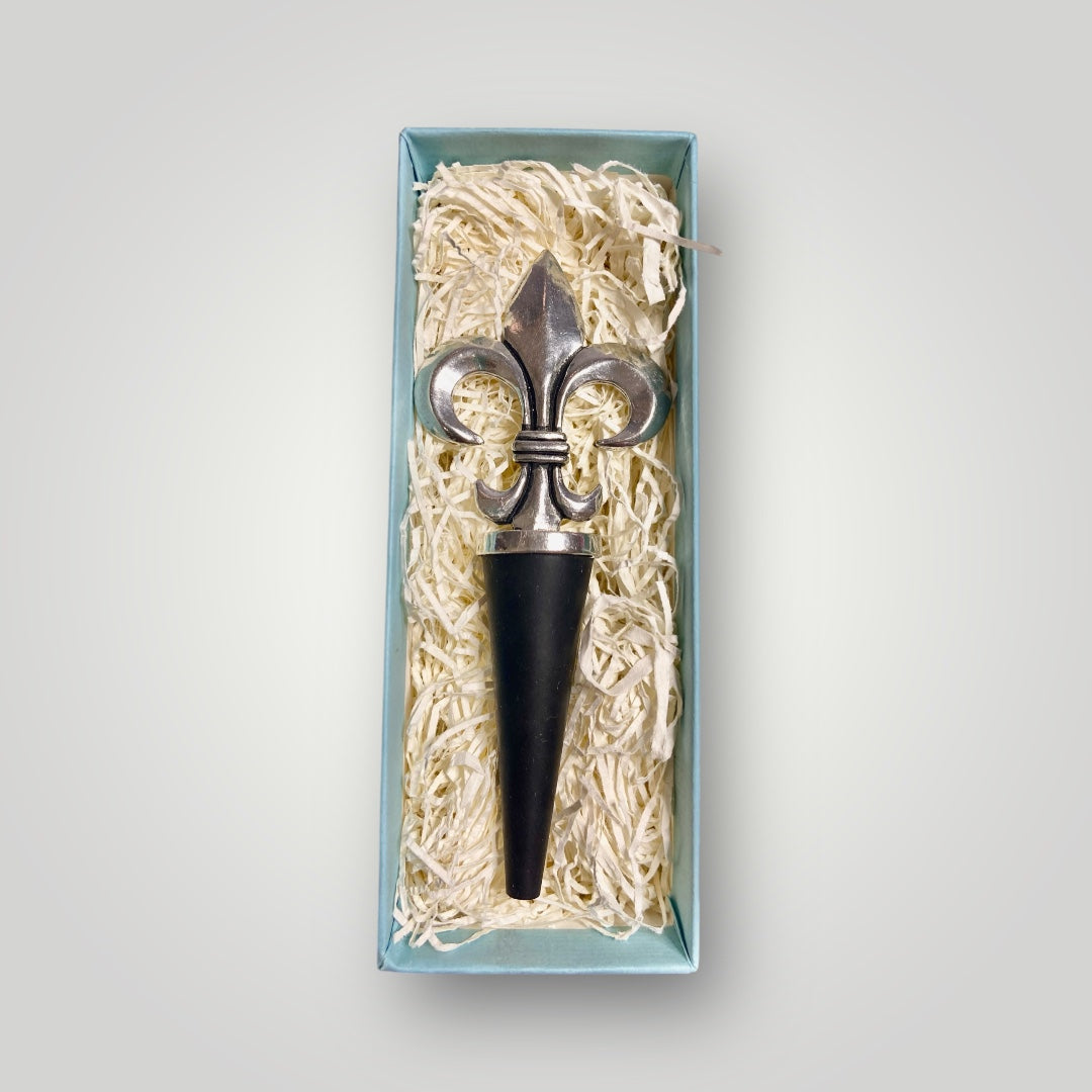 Bottle Stopper - Fleur de lis - Pewter - ST37