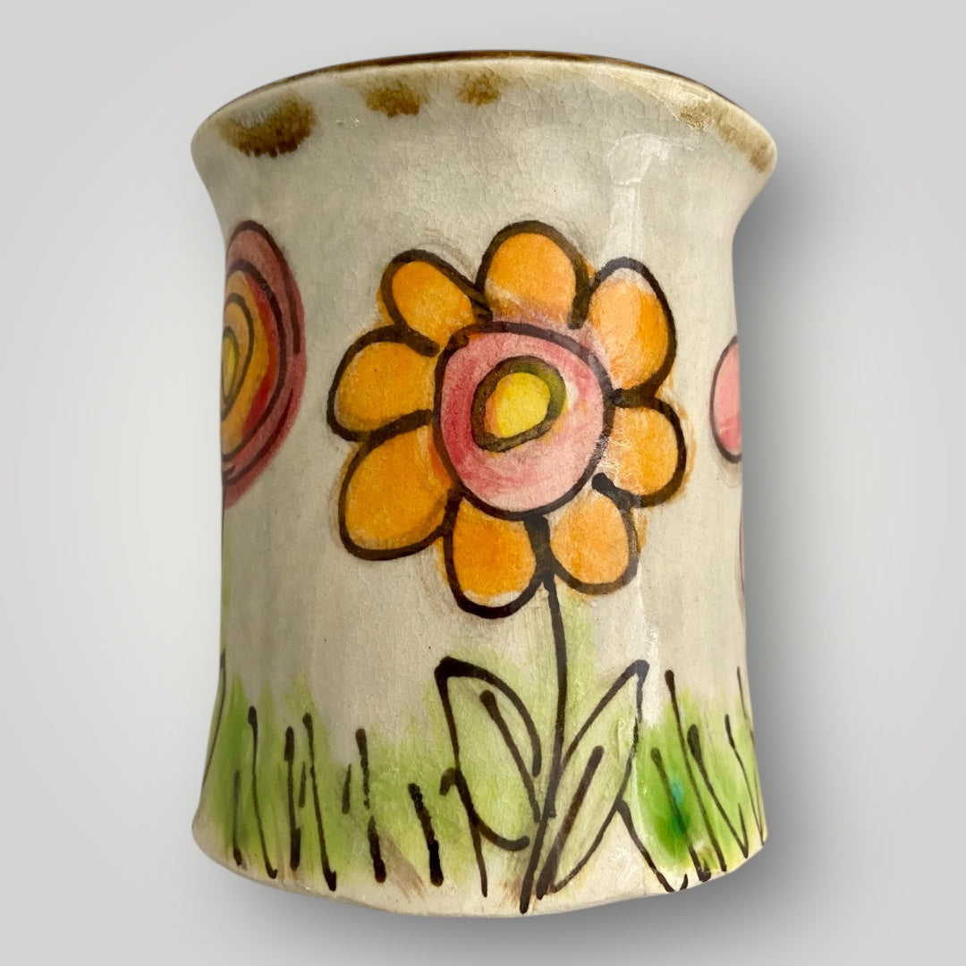 Flower Line - Juice Glass - Flowers - Heartfelt Traditions Pottery