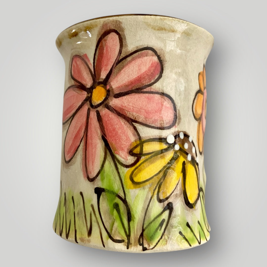 Flower Line - Juice Glass - Flowers - Heartfelt Traditions Pottery