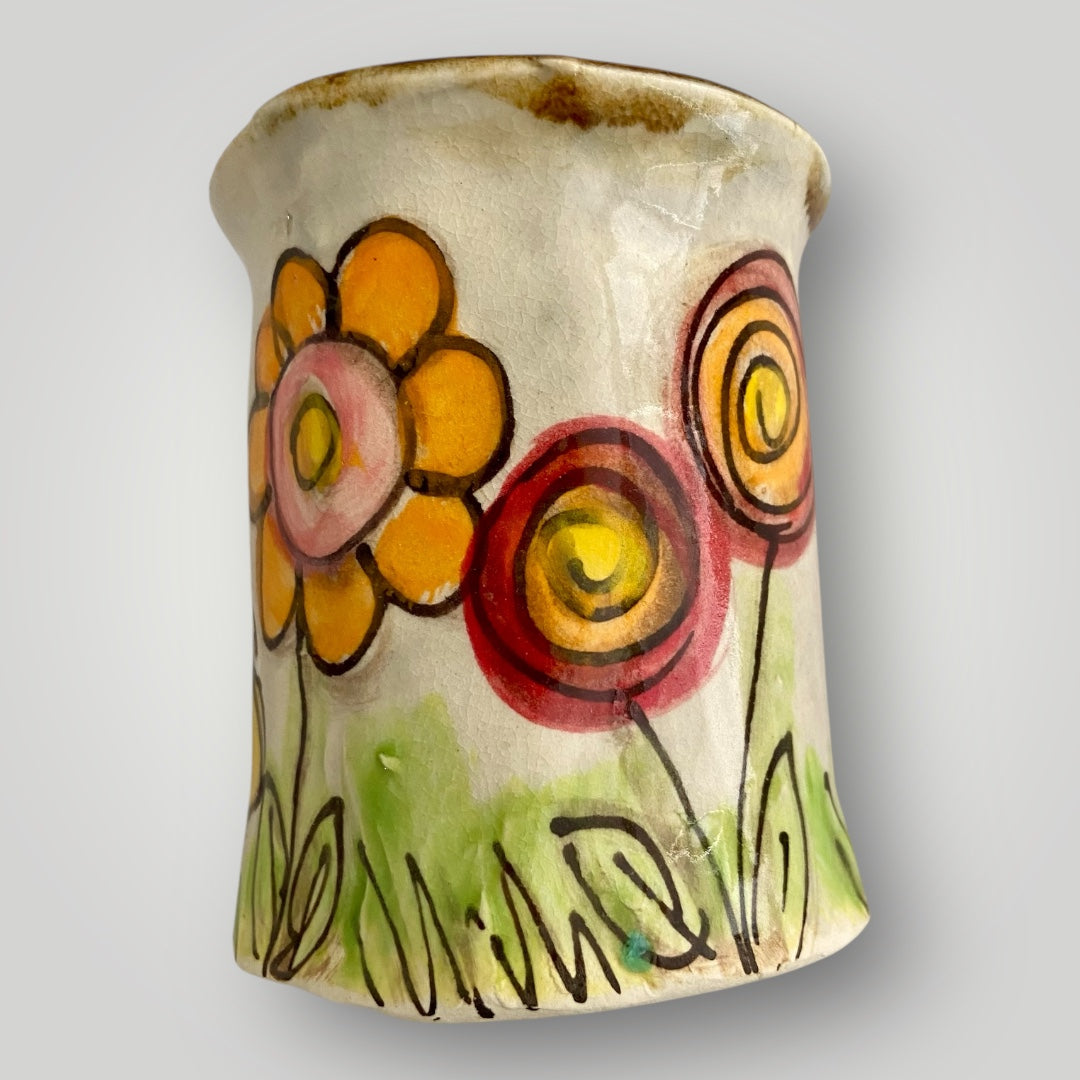 Flower Line - Juice Glass - Flowers - Heartfelt Traditions Pottery