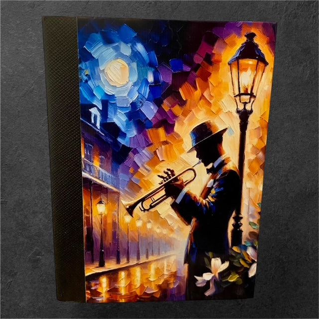 The French Quarter Trumpet Player - Mini Composition Book
