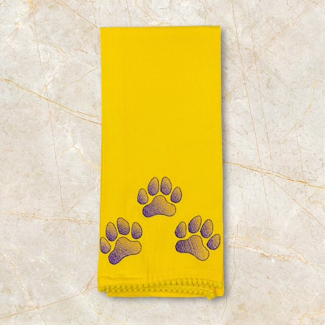 Geaux Paw Pride embossed embroidered hand towel
