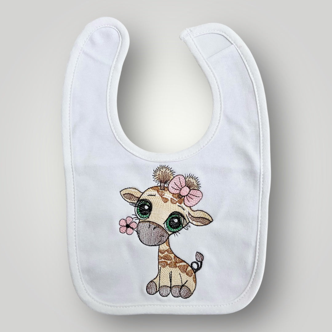Giraffe Pink - Bib