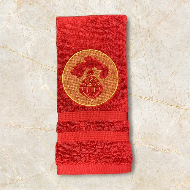Gold Ornament - Embossed/Embroidered Hand Towel