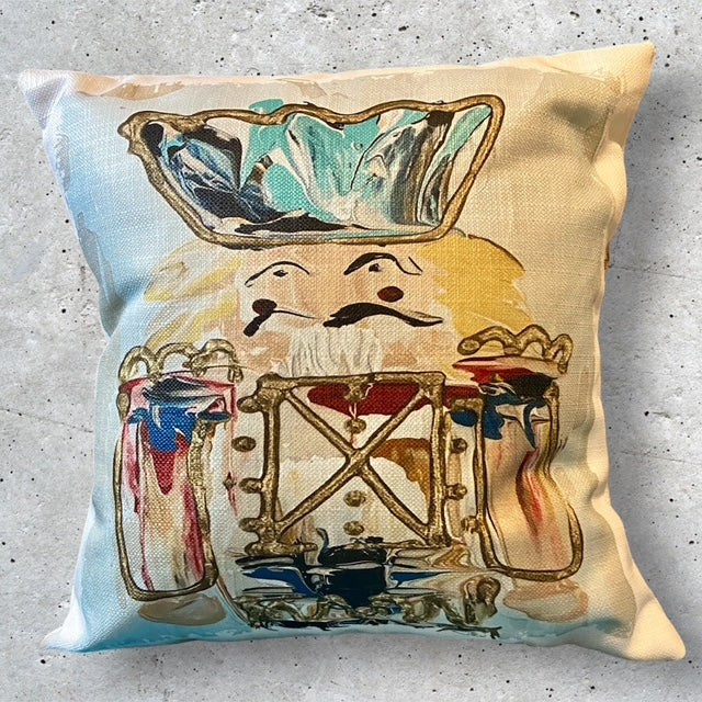 Holiday Guard Nutcracker Throw Pillow
