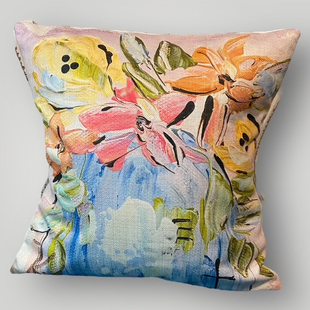 Holly's Flowers Throw Pillow