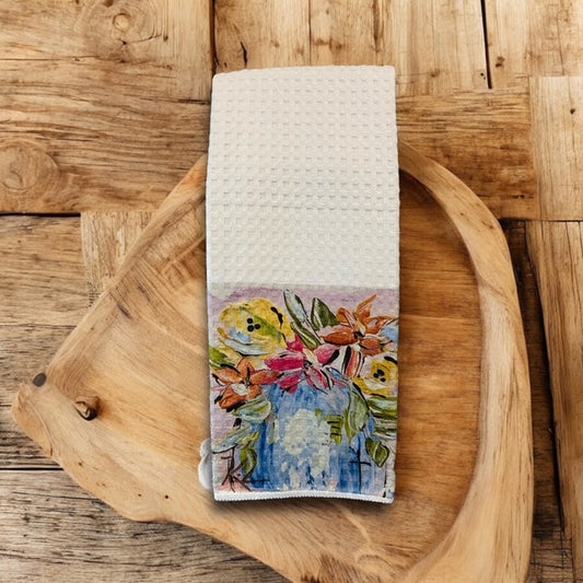 Holly's Flowers Kitchen Waffle Towel