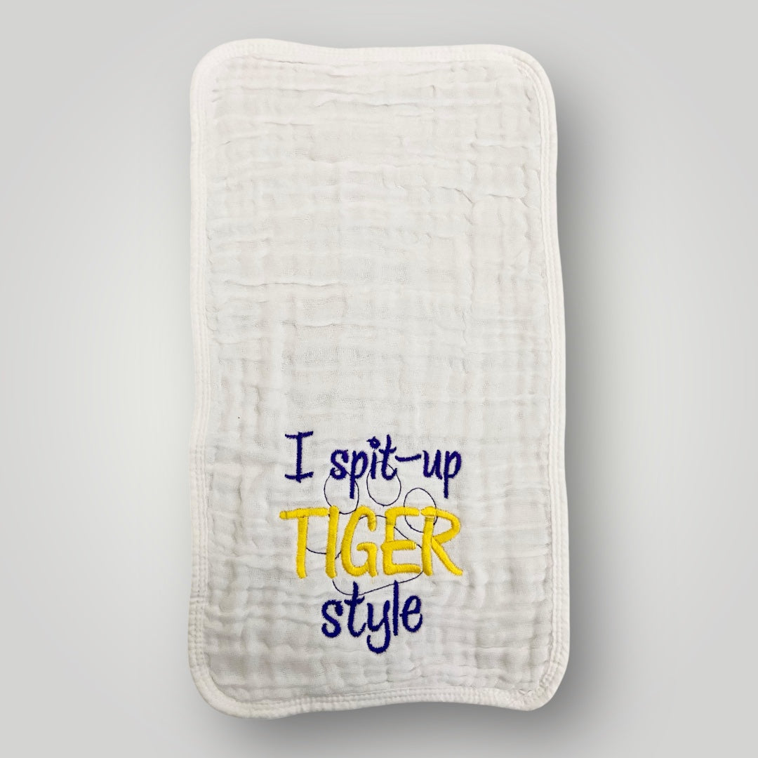 I Spit Up Tiger Style - Burp Cloth