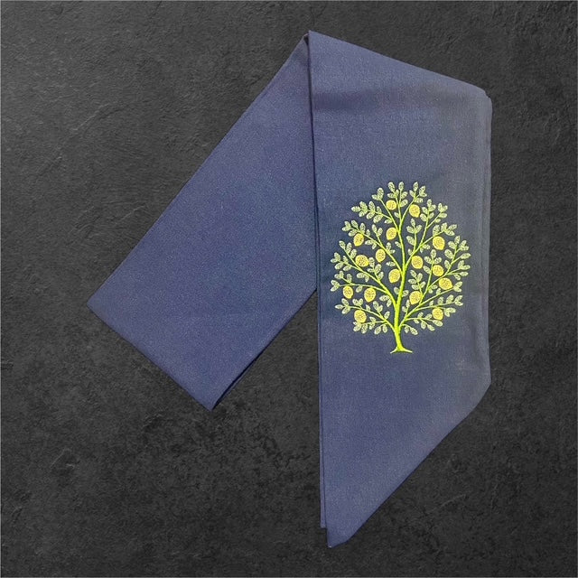 Lemon Tree on Navy - The Manor Sash Collection