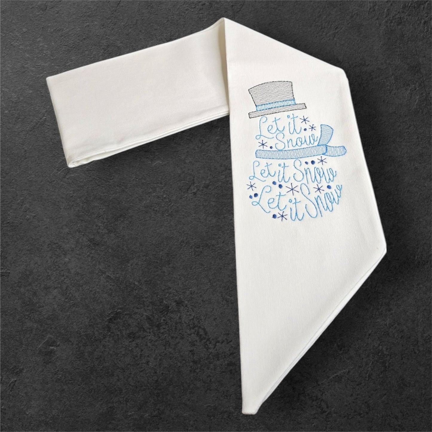 Let It Snow wreath sash from The Manor Collection