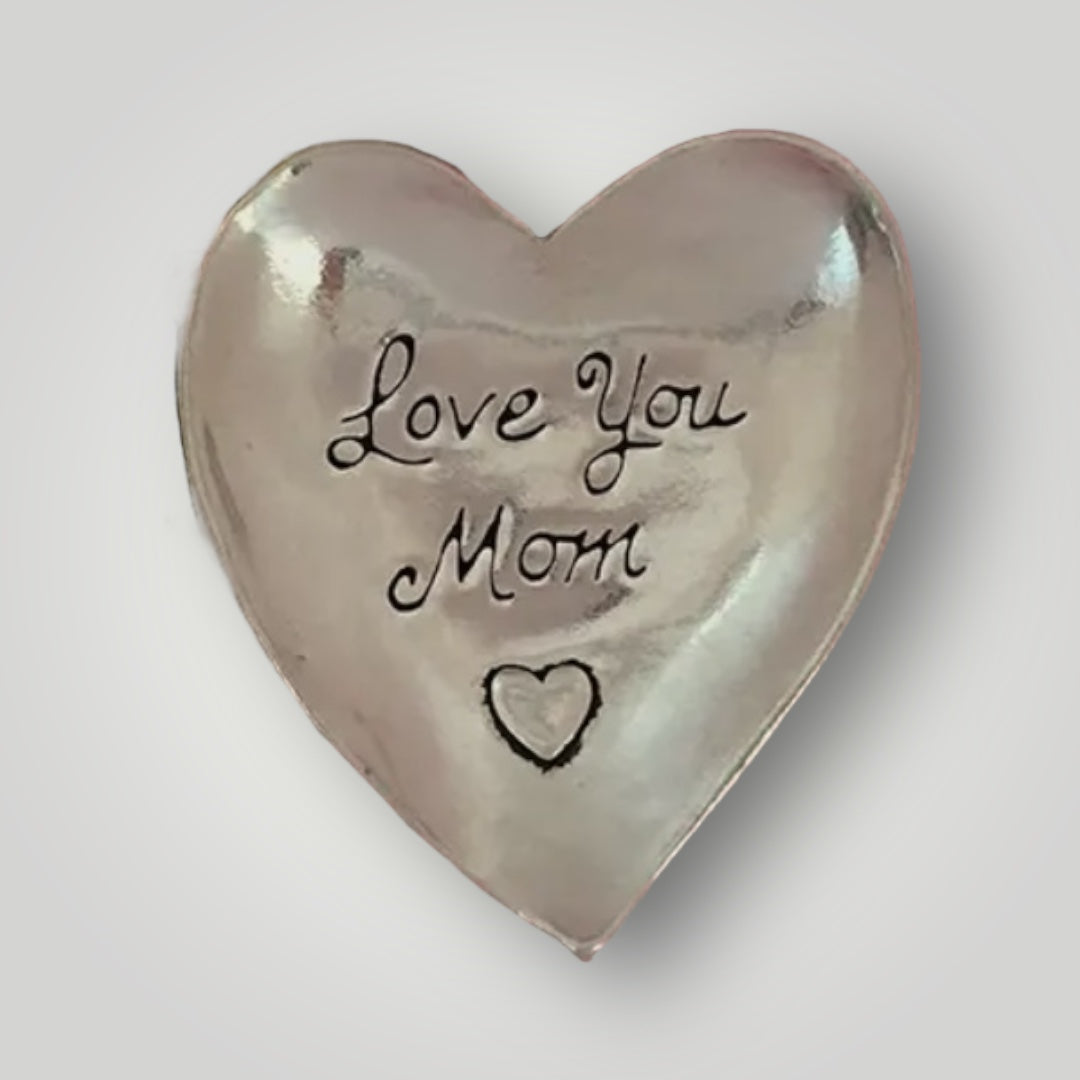 Love You Mom Charm Bowl - Pewter - BWL44