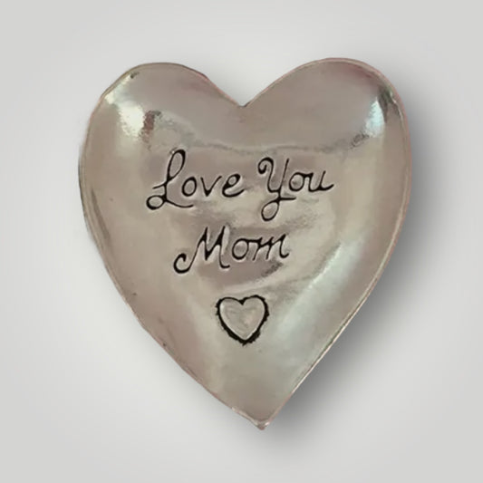 Love You Mom Charm Bowl - Pewter - BWL44