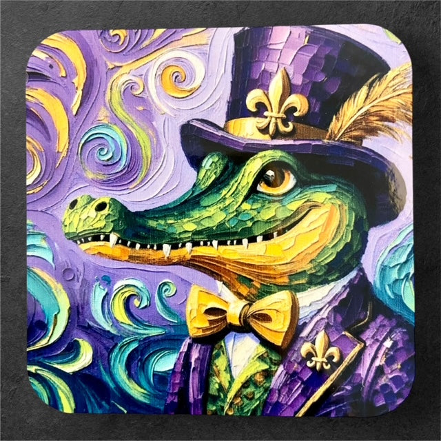Mardi Gras Gator Manor magnet
