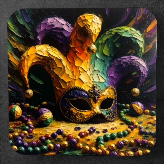 Mardi Gras Jester Mask NOLA Manor magnet