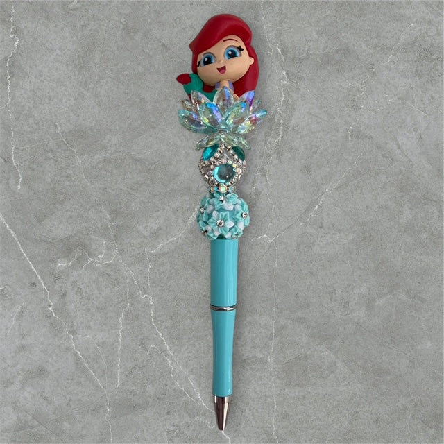 Ocean Blossom Mermaid Beaded Pen